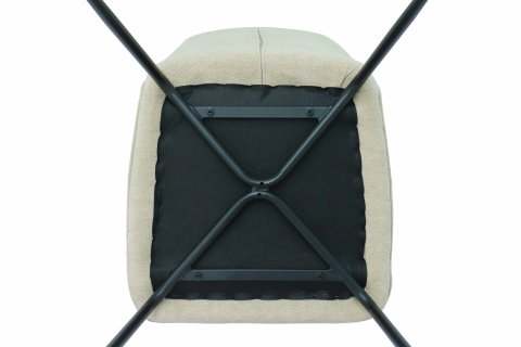 Chaise tissu beige moderne ELSA