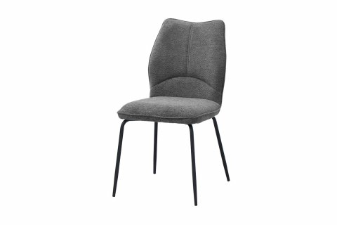 Chaise grise tissu moderne ELSA