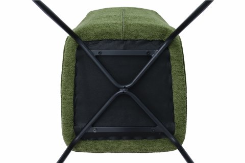 Chaise tissu vert moderne ELSA