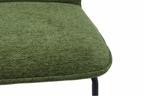 Chaise tissu vert moderne ELSA