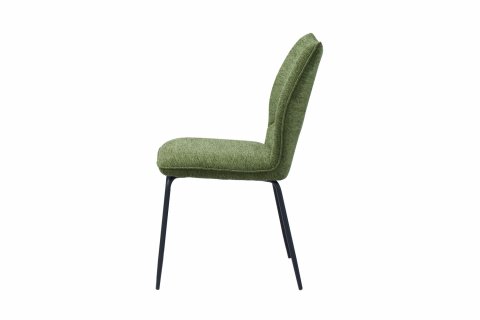 Chaise tissu vert moderne ELSA