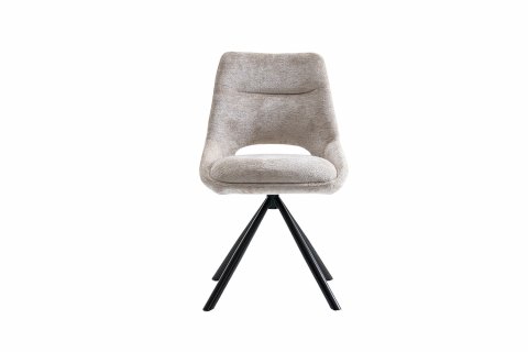 Chaise moderne tissu beige MARIE
