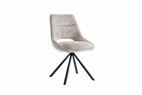 Chaise moderne tissu beige MARIE
