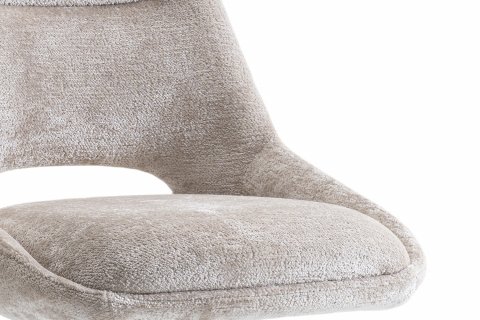 Chaise moderne tissu beige MARIE