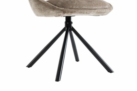 Chaise moderne tissu taupe MARIE