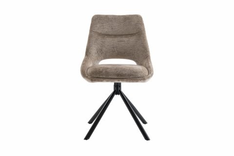 Chaise moderne tissu taupe MARIE