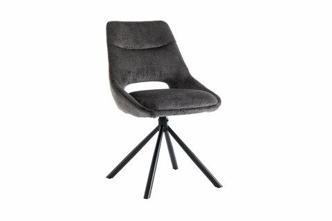 Chaise moderne tissu gris MARIE