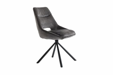 Chaise moderne tissu gris MARIE