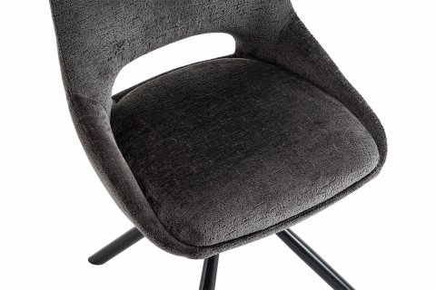 Chaise moderne tissu gris MARIE
