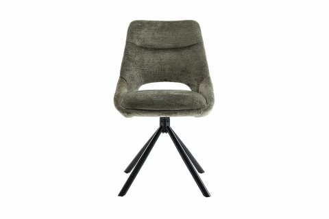 Chaise moderne tissu vert MARIE