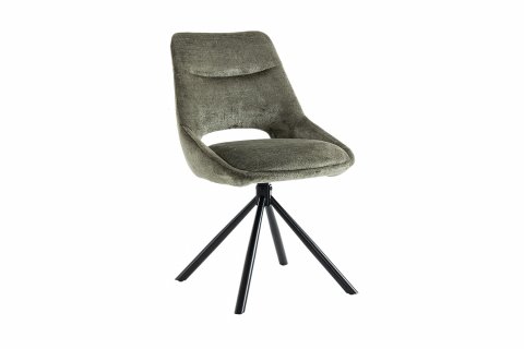 Chaise moderne tissu vert MARIE