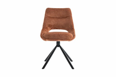 Chaise moderne tissu terracotta MARIE