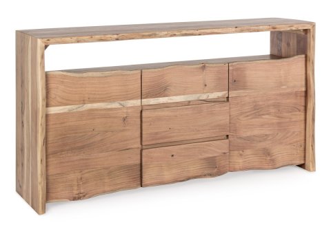 Buffet bois massif scandinave effet tronc d'arbre TRADBORJ