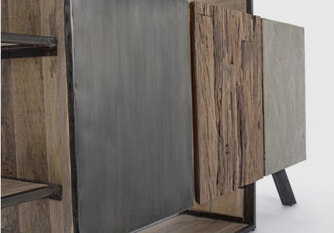 Buffet moderne bois métal béton BRADFORD