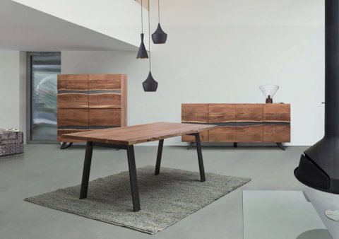 Buffet bois massif d'acacia moderne 200cm YVAN