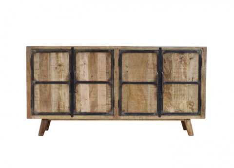 Buffet industriel bois massif manguier 180cm MEERA