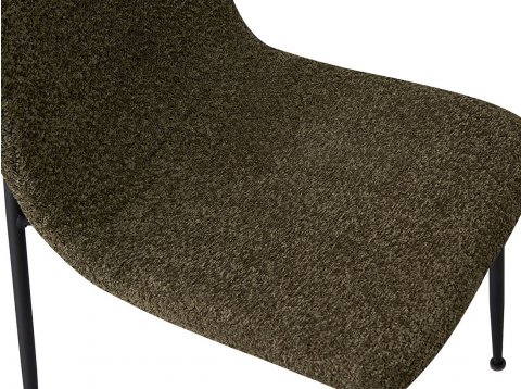 Lot de 2 chaises modernes tissu bouclé vert ASTRID