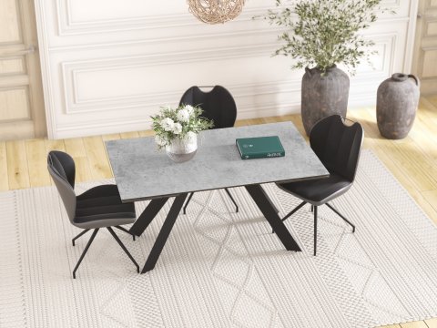 Table céramique grise avec allonges ONTARIO
