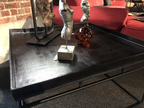Table basse carrée en métal moderne ALINE