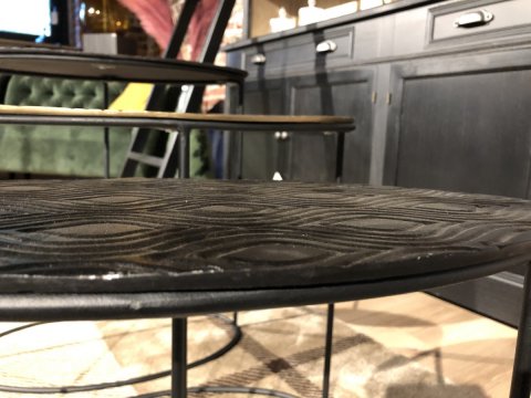 Table gigogne ovale en métal moderne KALY