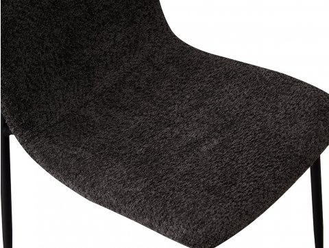 Lot de 2 chaises modernes tissu bouclé gris ASTRID