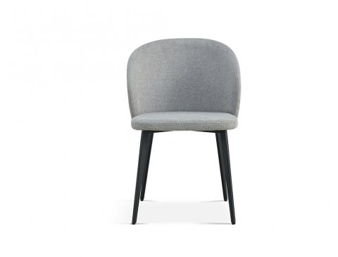 Lot de 2 Chaises design tissu gris MANEL