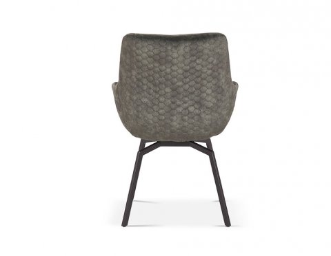 Chaise fauteuil pivotante velours vert MELINE