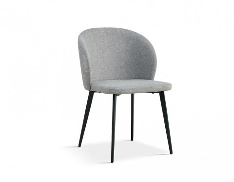 Lot de 2 Chaises design tissu gris MANEL