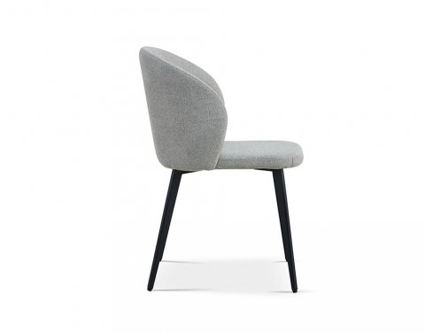 Lot de 2 Chaises design tissu gris MANEL