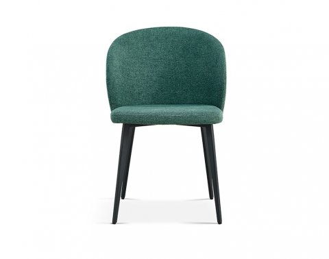 Lot de 2 chaises design tissu vert MANEL