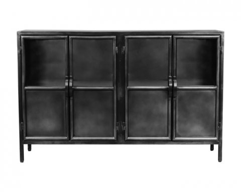 Buffet industriel en métal noir 140cm SLATE