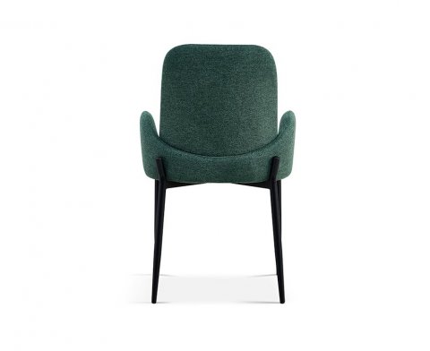 Chaise fauteuil moderne en tissu VALENTINE-Vert