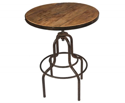 Table haute ronde industrielle réglable 65cm LOTY