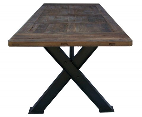 Table industrielle bois massif et métal 250cm UTAH