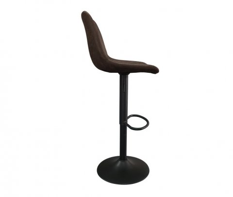 Lot de 2 Chaises de bar réglables matelassées marron LAGOS