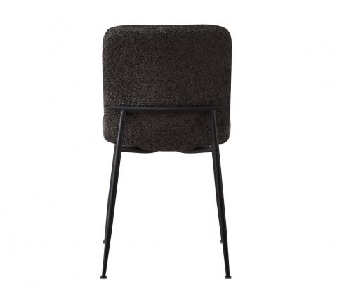 Lot de 2 chaises modernes tissu bouclé gris ASTRID