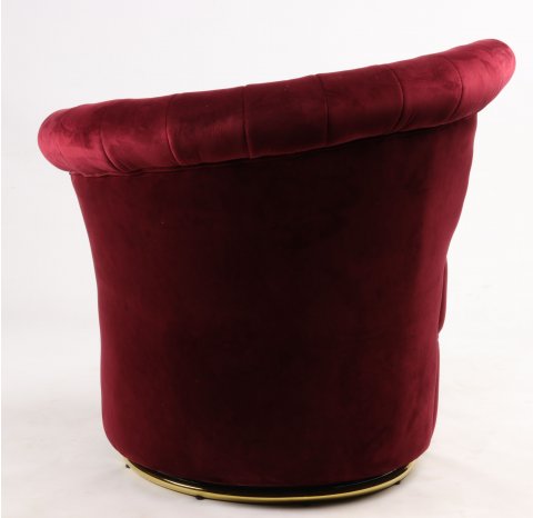 Fauteuil velours rouge FLORA