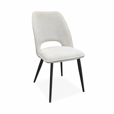 Chaise beige tissu moderne ROXANE