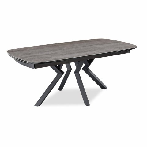 Table extensible céramique forme tonneau grise ANEMONE