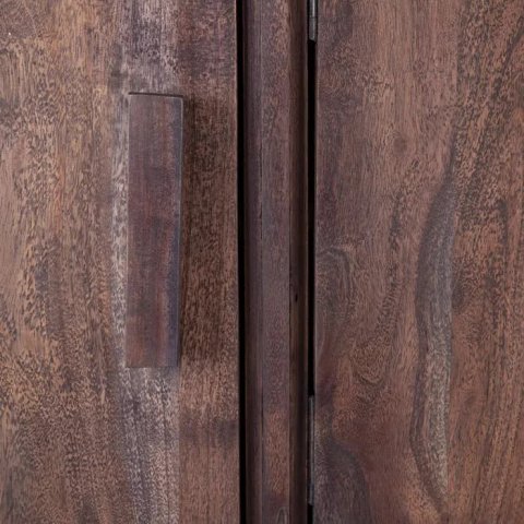 Bahut bois massif d'acacia naturel 133cm RIGAR