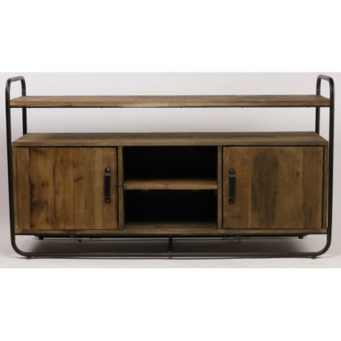 Buffet style industriel bois massif et métal 180cm BUFFY