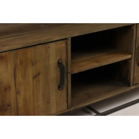 Buffet style industriel bois massif et métal 180cm BUFFY