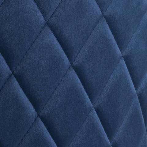 Chaise capitonnée design velours bleu (lot de 2) PRESTANCE