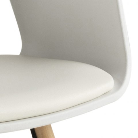 Chaise design scandinave blanche (lot de 2) ALBORG
