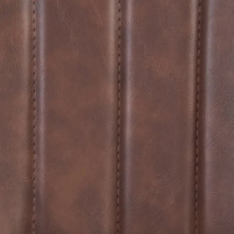 Chaise en simili cuir marron et métal design (lot de 2) LINA