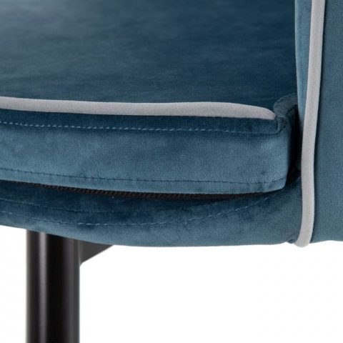 Chaise velours bleu style moderne (lot de 2) TIA 