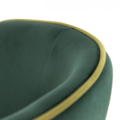 Chaise en velours vert style moderne (lot de 2)TIA
