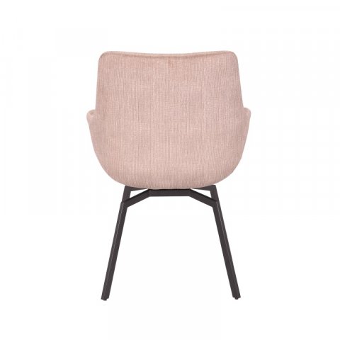 Chaise fauteuil pivotante velours côtelé beige MELINE