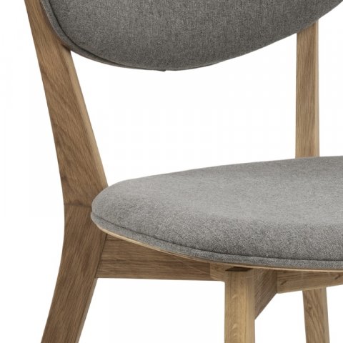 Chaise scandinave bois et tissu (lot de 2) BILBOA