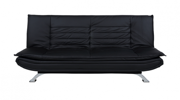 Canapé simili cuir noir convertible design SONARE